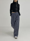 Chrome Corduroy Wide Slacks