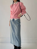 Bay Teen Denim H-Line Long Skirt