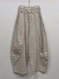 Curved Balloon Wide Denim Pants