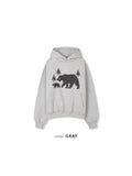 Polar Bear Brushed Print Hoodie