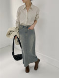 Warm Multi Stripe Loose Fit Shirt