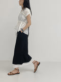 Ribbon strap flip-flop sandals