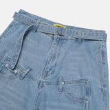 Solar Double Belt Denim Pants