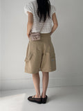 [unisex] Carpenter Cotton Bermuda Wide Pants