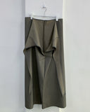 Silky Twist Wrap Long Skirt