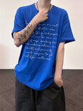 Script Lettering U Neck Over T-Shirt