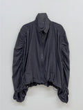Shirring Raglan Nylon Jumper