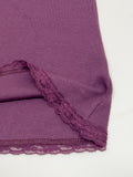 Lace Ribbed Square Sleeveless