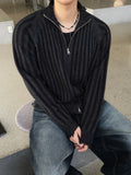 DL ribbed knit zip-up