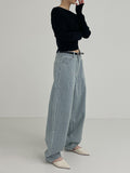 [unisex] Snow Dart Wide Denim Pants