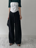 French Stripe Wide Slacks
