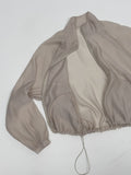 Organza Raglan See-through Blouson Jumper