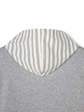 Contrast hood string t-shirt