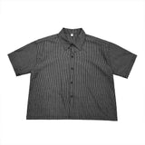 Offer Striped Crop Shirt