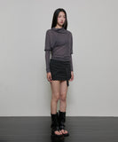 Sheer Asymmetrical Long Sleeve