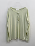 Henley Neck Over Fit Sweatshirt T-Shirts