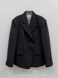 [wool30%] Nuve Wool Unbalanced Loose Fit Jacket