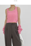 Berry Halter Sleeveless Knitwear
