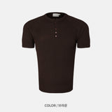 Tive Muscle Fit Henley Neck Short Sleeve T-shirt