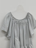 Prin Unbalanced Flare Blouse