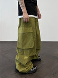 Double Crease Big Pocket Wide Pants