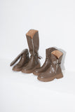 leather belt boots long ver