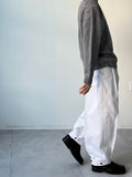 Cotton Two Pleats Bijo Pants