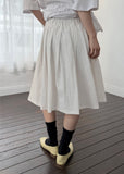 PLEATS FRILL POCKET SKIRT