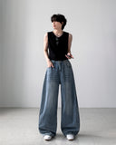 Bellingham Pintuck Wide Denim