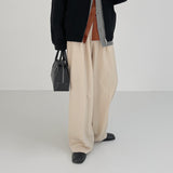 [unisex] Leel Two Tuck Banding Wide Slacks