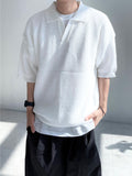 SS Non-Button Balloon PK Collar Knit
