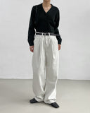 [unisex] Crown Two-Tuck Long Wide Pants