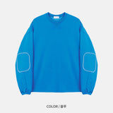 Elbow patch string sweatshirt