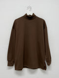 Turtleneck Overfit Brushed Sweatshirt