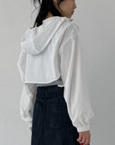 Hooded nylon bolero jumper