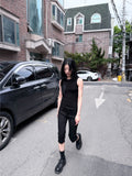 COTTON SLIM CAPRI PANTS