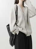 [Premium] Italian Viscose V-neck Cardigan