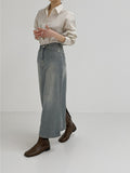 Mino Incision Square Toe Long Boots