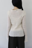 Lobul frill knit cardigan