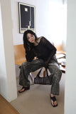 Slit Summer Boat Neck Knit