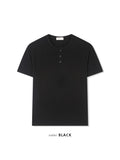 No Air Muscle Fit Henley Neck Short Sleeve T-shirt