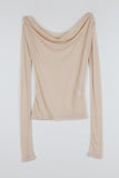Ballet see-through shirring top