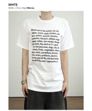 Text printed short sleeve T-shirt