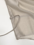[Strap SET] Draped Shirred See-through Short Sleeve Blouse