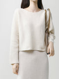 [Premium] Whole Garment Raglan Crop Knit