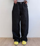 STRIPE BALLOON WIDE PANTS
