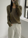 Color Matching Warmer Knit T-shirt