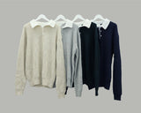 Popping collar knit