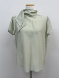 [Short Sleeve Version] Charming Tie Puff Blouse