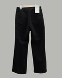 Aura one-tuck cotton brushed wide pants